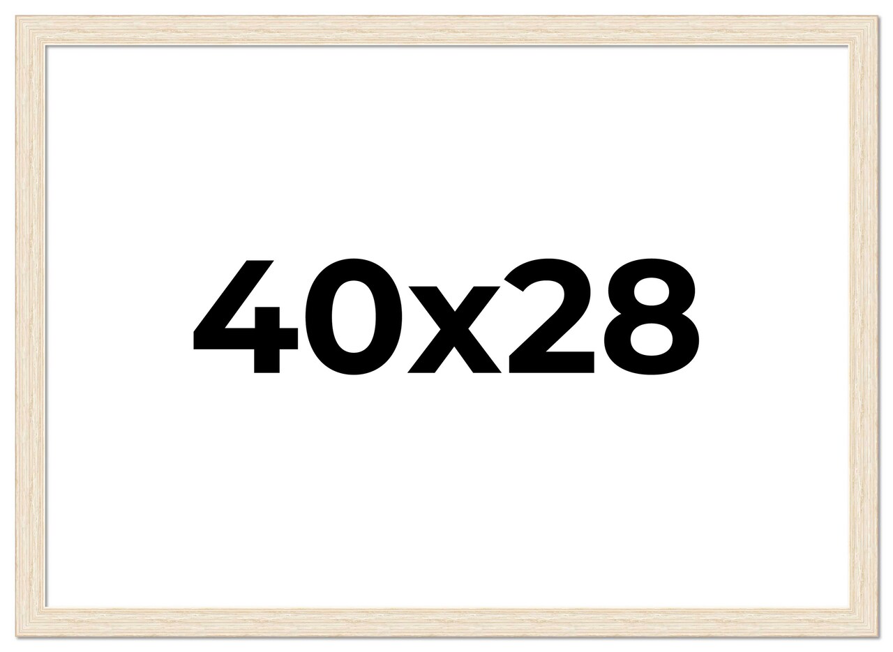 40x28 Wide Barnwood Picture Frame with UV-Resistant Acrylic & Acid Free Backing, Available in 6 Paint Finishes - Grey, Brown, White, and Black